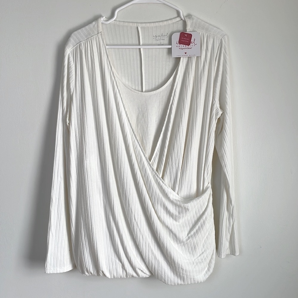 Isabel Maternity cream top